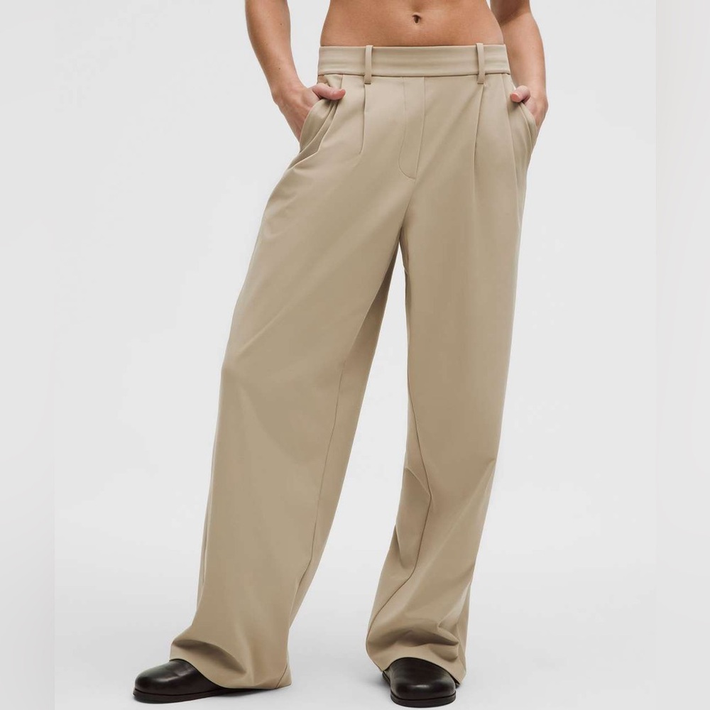 Lululemon daydrift trouser wide leg sheer oak size large